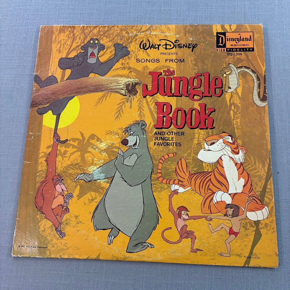Vintage Walt Disney Jungle Book And Other Jungle Favorites LP DQ-1304
